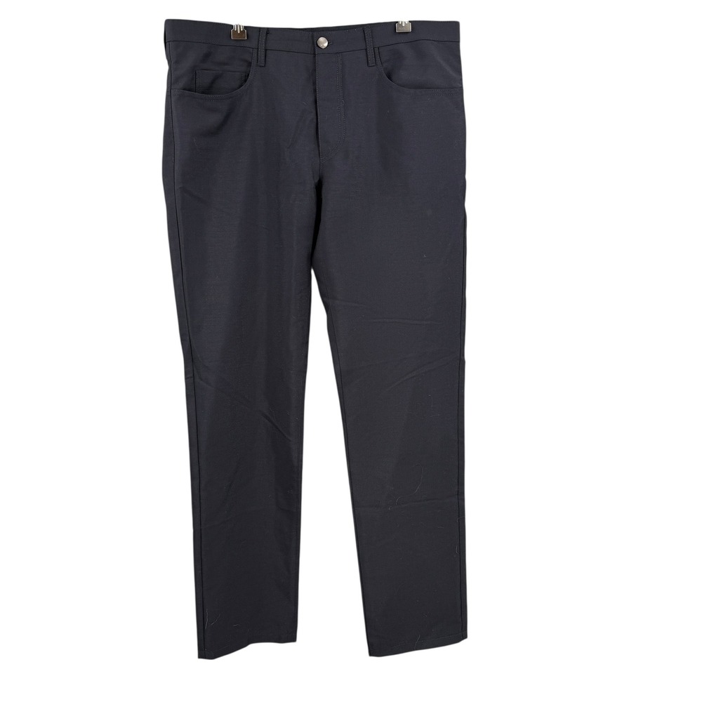 Prada Black Wool Mohair Trousers Straight Leg Size 54 (IT) Waist 38" Inseam 34"